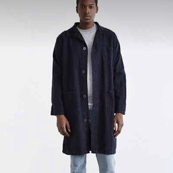NWOT Urban Renewal Black Vintage Linen Shop Coat - Picture 4 of 4